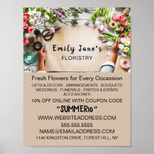 Blommigt Wrapping, Floristry Advertising Poster