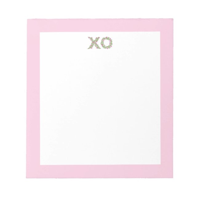 Blommigt XO-Anteckningsblock Anteckningsblock (Framsida)