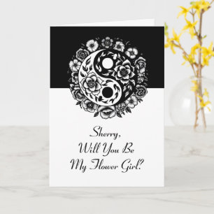 Blommigt Yin Yang Flower Girl Frieri Kort