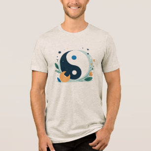 Blommigt Yin Yang Symbol Harmony & natur T Shirt