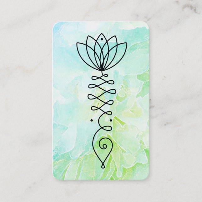 *~* Blommigt Yoga Heart Peony Flower Reiki Lotus Visitkort (Framsida)