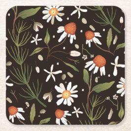 Blommigt Yta Mönster Mode Vår Underlägg Papper Kvadrat