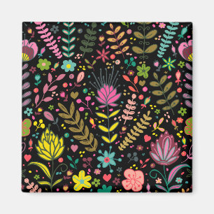 Blommigt Yta Mönster - Snyggt Flowers Tapet Magnet