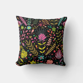 Blommigt ytmonsters - Stilstfull blomtapet Kudde