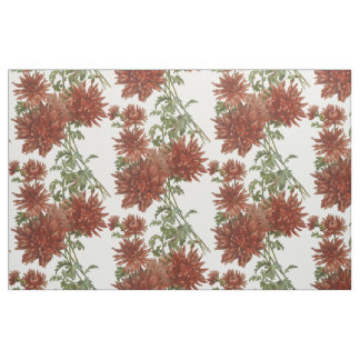 Blommigtar av rödblommor tyg