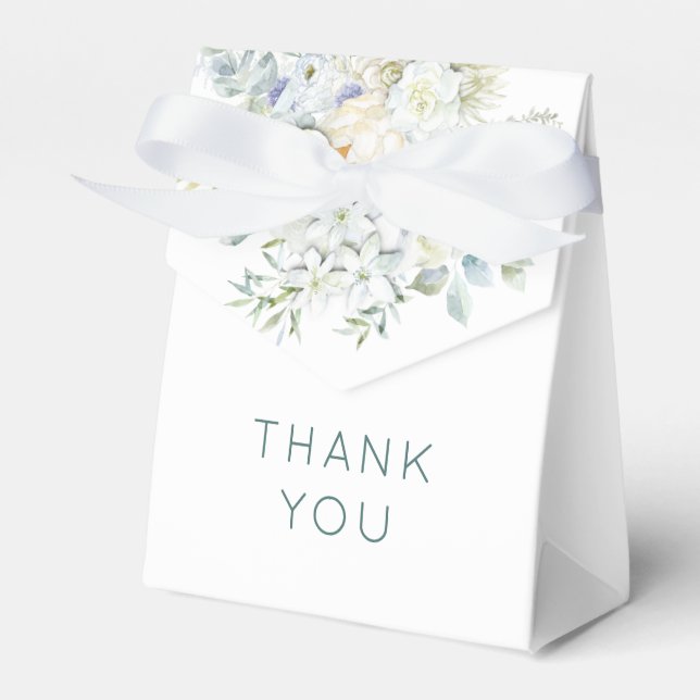 Blommigtar Eucalyptus Greenery Namn Datum Bröllop Presentaskar (Framsidan Sidan)