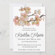 blommigtar för elegant vattenfärgspeachi