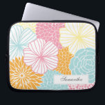 Blommigtar för färgat Mod Laptop Sleeve<br><div class="desc">Den här snyggten kan vara personlig med ditt namn,  monogram,  initialer,  ett speciellt datum (bröllop-årsdag,  födelsedatum osv.) eller valfri text. Fodral är perfektens mode-tillbehör för vår eller sommarmånaderna eller för att värma upp er vinter! Besök våra butiker för att få mer modernt och modernare chic och färg-program. Cocoa Studio</div>