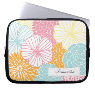 Blommigtar för färgat Mod Laptop Sleeve