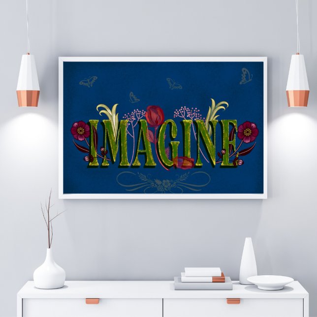 Blommigtar för inspirationsoffert-Vintage i Imagin Poster (Skapare uppladdad)