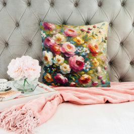 Blommigtar för ljus och fetstil kudde