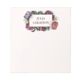 Blommigtar för mörk anteckningsblock