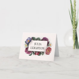 Blommigtar för mörk anteckningskort