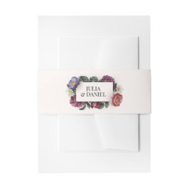 Blommigtar för mörk band för inbjudningskort