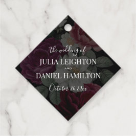 Blommigtar för mörk gåvor etiketter