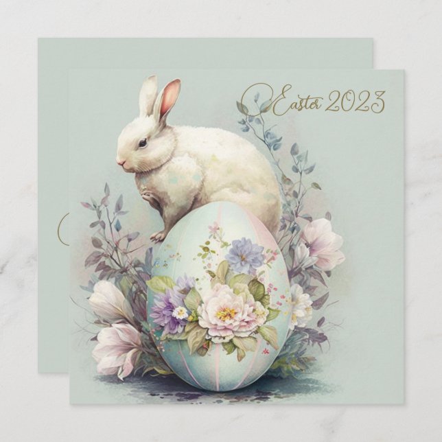 Blommigtar för påskhare (Fram/baksida)