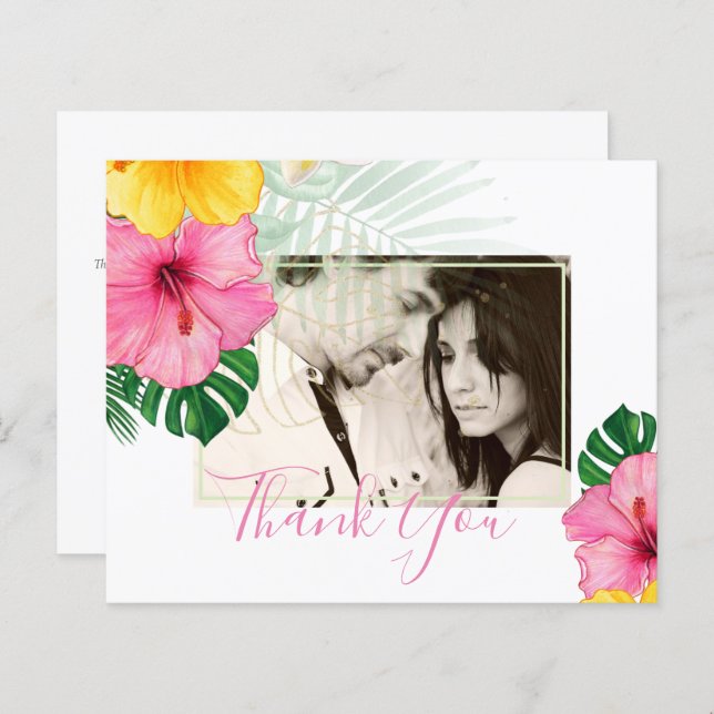 BLOMMIGTAR för tropisk paradise Beach Wedding i BU (Fram/baksida)