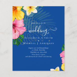 BLOMMIGTAR för tropisk paradise Beach Wedding i BU Flygblad