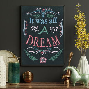 Blommigtar för Vintage av inspirationsoffert Dream Poster