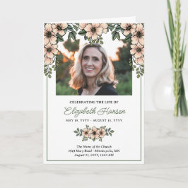  Blommigtar Foto Firande of Life Funeral Program