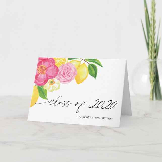 Blommigtar från High School Studenten Gifts Colleg Kort (Framsida)