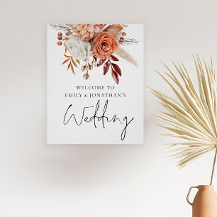 Blommigtar från Rustic Autumn Välkommen till Bröll Poster