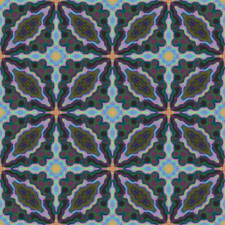 blommigtar fyrkantig klocka