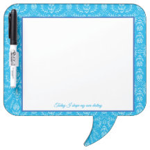 Blommigtar i Blue Personlig Dry Erase Board