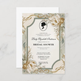 blommigtar i kristid Bridgerton Möhippa Invit Inbjudningar