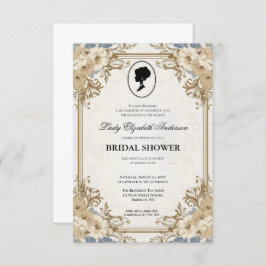 blommigtar i kristid Bridgerton Möhippa Invit Inbjudningar