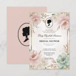 blommigtar i kristid Bridgerton Möhippa Invit Inbjudningar