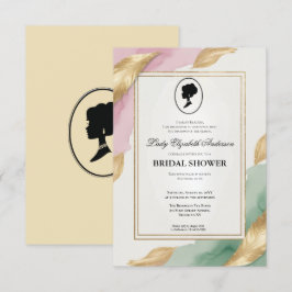 blommigtar i kristid Bridgerton Möhippa Invit Inbjudningar