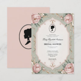 blommigtar i kristid Bridgerton Möhippa Invit Inbjudningar