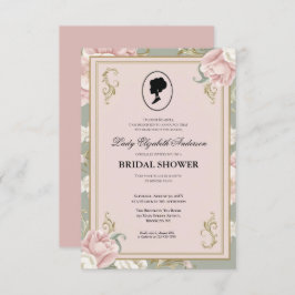 blommigtar i kristid Bridgerton Möhippa Invit Inbjudningar