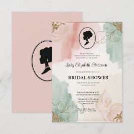 blommigtar i kristid Bridgerton Möhippa Invit Inbjudningar