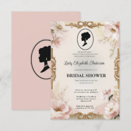 blommigtar i kristid Bridgerton Möhippa Invit Inbjudningar