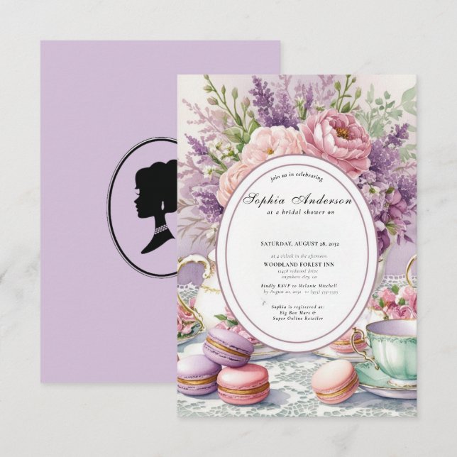 blommigtar i nödsituationer Bridgerton Möhippa Inbjudningar (Fram/baksida)