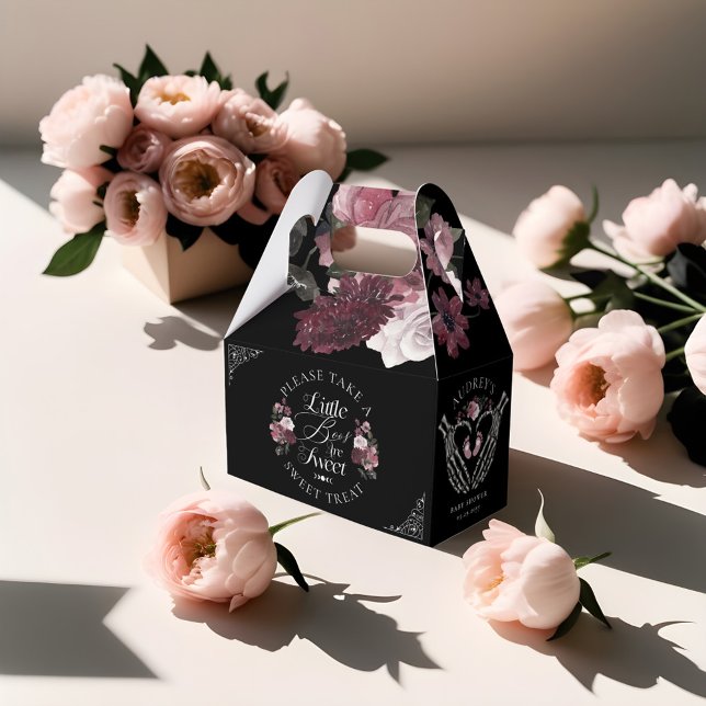 Blommigtar med söta, gotiska vattenfärger presentaskar (Little Boos Are Sweet Gothic Watercolor Florals Favor Boxes)