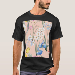 blommigtar med vår, tapet. t shirt