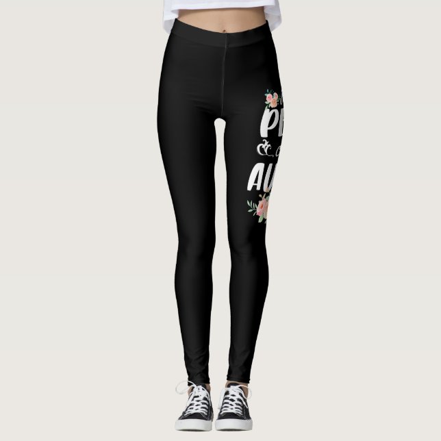 Blommigtar Mina favoriter kallar mig Auntie Leggings (Framsida)
