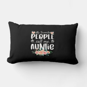 Blommigtar Mina favoriter kallar mig Auntie Lumbarkudde