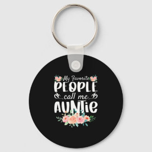 Blommigtar Mina favoriter kallar mig Auntie Nyckelring