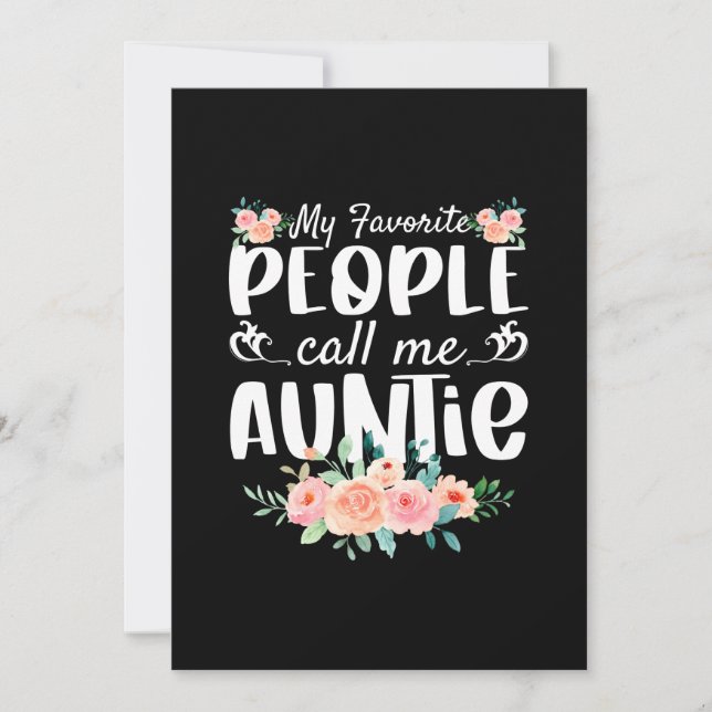 Blommigtar Mina favoriter kallar mig Auntie Spara Datumet (Framsida)