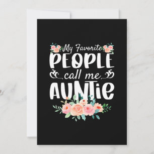 Blommigtar Mina favoriter kallar mig Auntie Spara Datumet