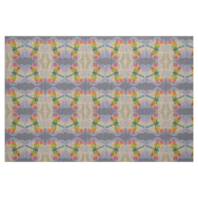 Blommigtar och drakonfluorider tyg (Fat Quarter)