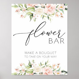 Blommigtar och flaggan Flower Pub Poster
