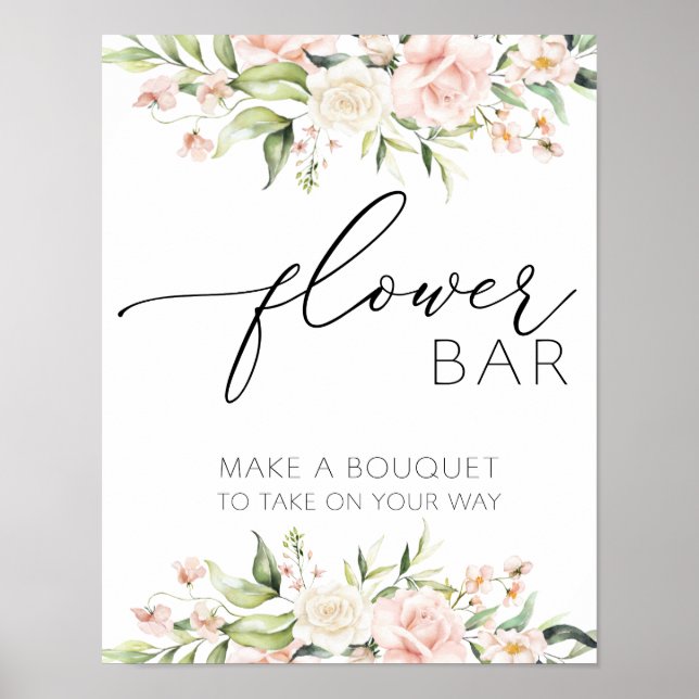  Blommigtar och  flaggan Flower Pub Poster (Framsidan)