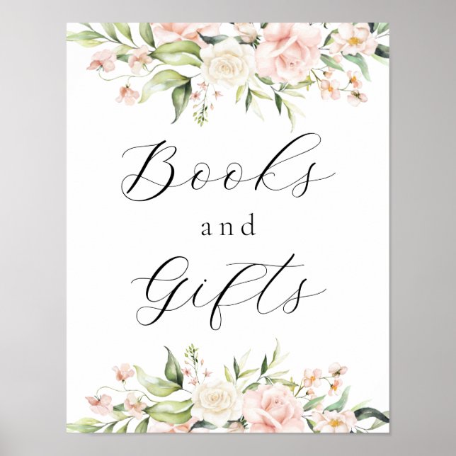  Blommigtar och Grey Bokar och presentkort Poster (Framsidan)
