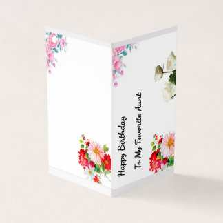 Blommigtar på födelsedagen till Favorite Moster Kort