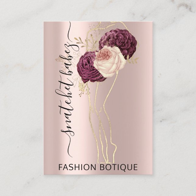 Blommigtar Utandning Ro QR Kod KroppsskulpteringSt Visitkort (Framsida)